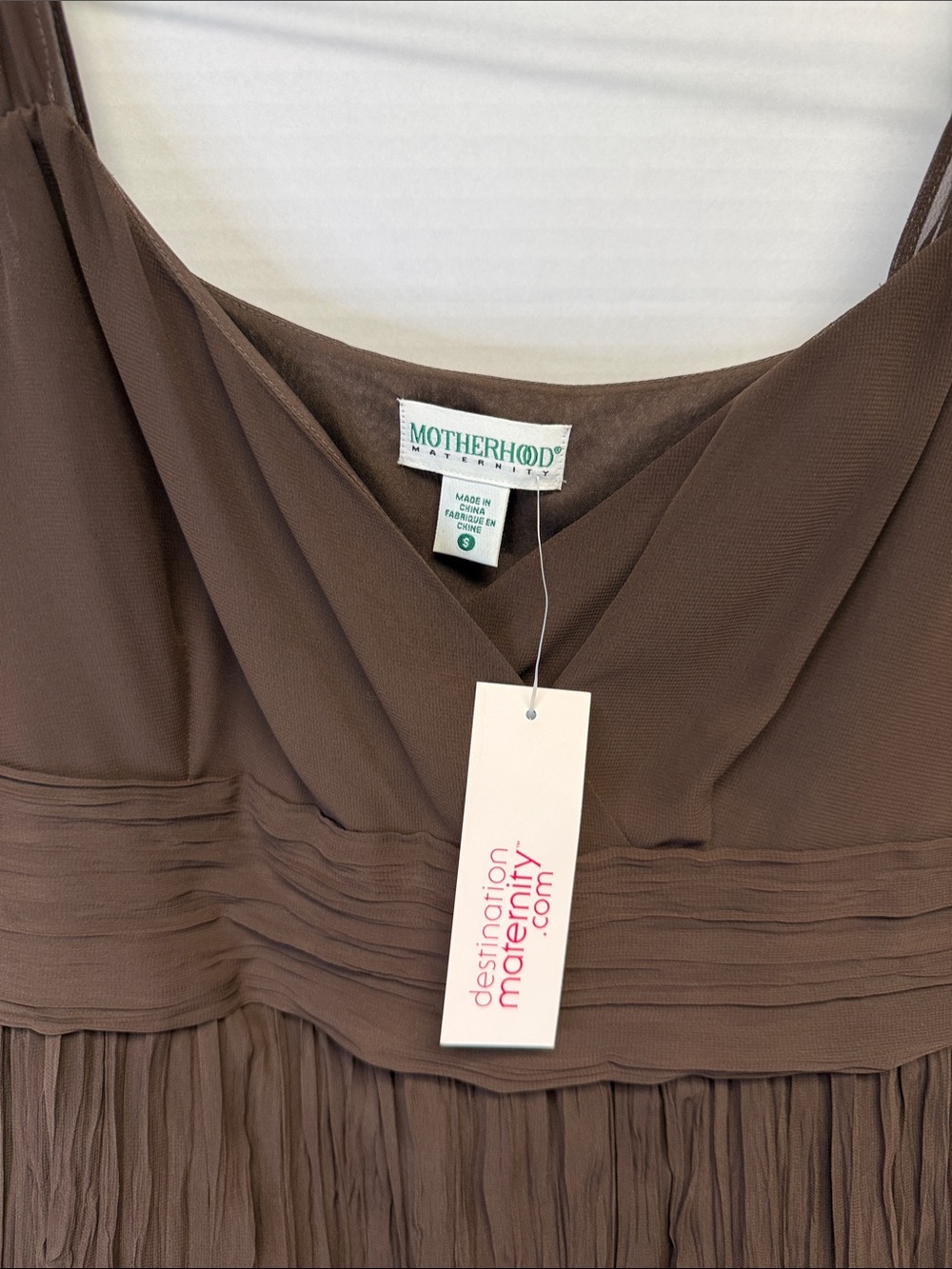 Motherhood Maternity Brown One-Shoulder Maternity Dress